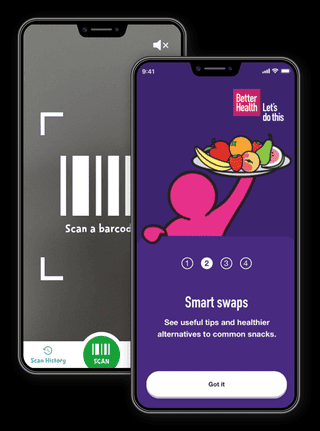 NHS Food Scanner App Better Health Let's Do This Smart Swaps See useful tips and healthier alternatives to common snacks.