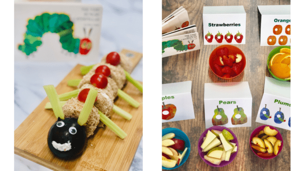 Very Hungry Caterpillar sandwich and fruit