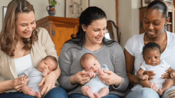 Breastfeeding support group for mothers and babies