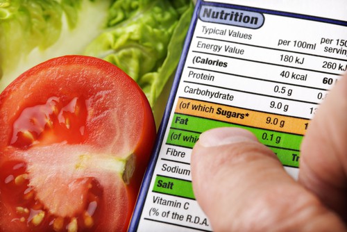 Label of nutritional values