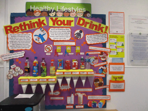 Example sugary drinks display