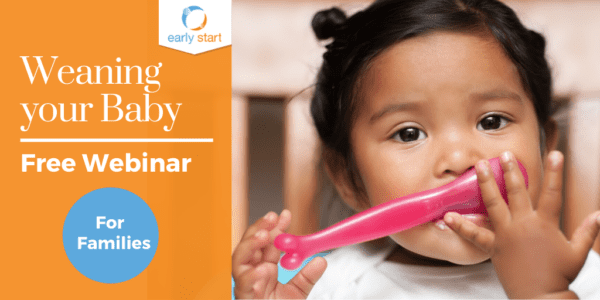 Weaning your baby webinar poster