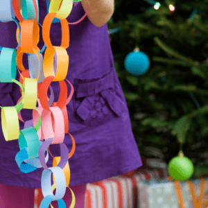 Christmas paper chain decoration