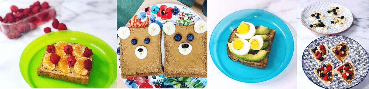 Toast toppers for children example