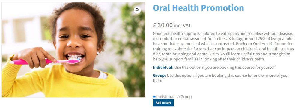 Oral Health Training Blurb