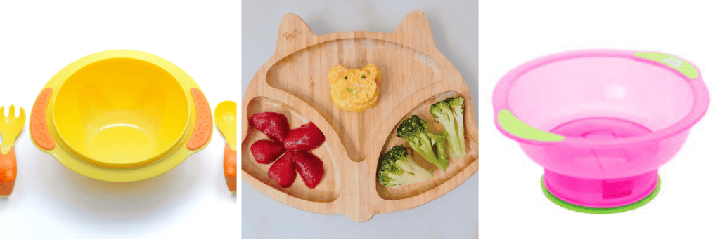 Image of two baby bowls and a baby plate